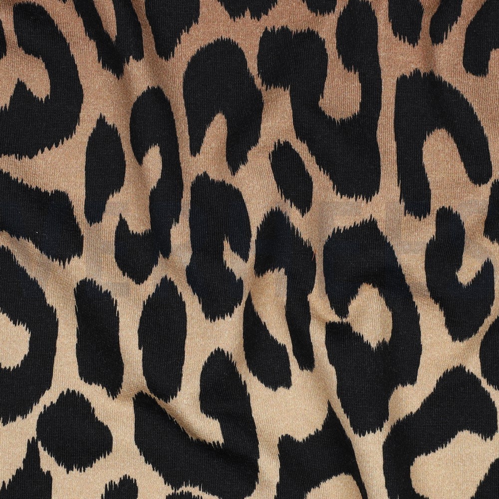 FRENCH TERRY DIGITAL ANIMAL SKIN LIGHT BROWN #7