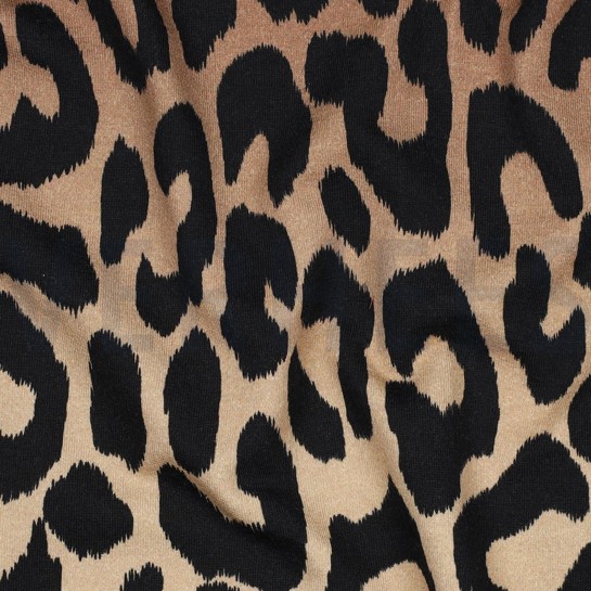 FRENCH TERRY DIGITAL ANIMAL SKIN LIGHT BROWN #7