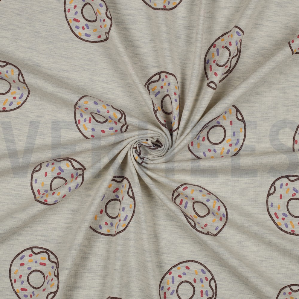 JERSEY MELANGE GLITTER DONUTS ECRU MELANGE #7