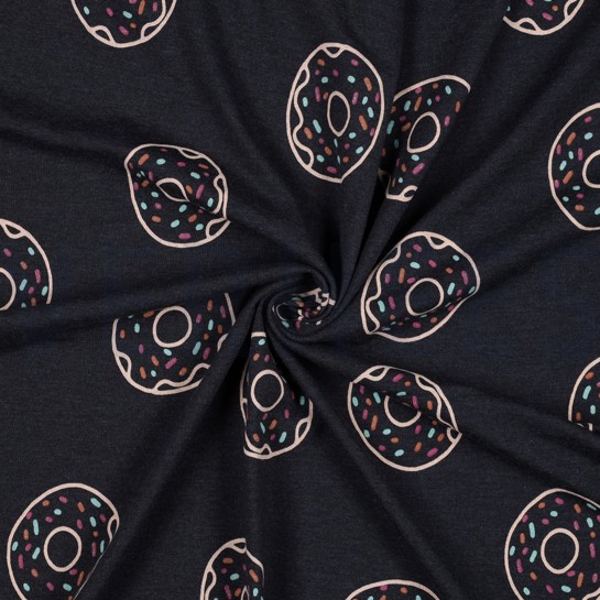 JERSEY MÉLANGE PAILLETTES BEIGNETS INDIGO CHINÉ #7