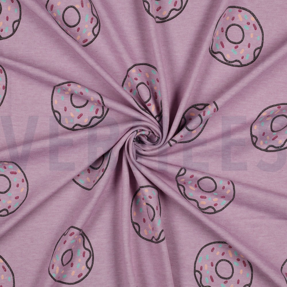 JERSEY MELANGE GLITTER DONUTS LILAC MELANGE #7