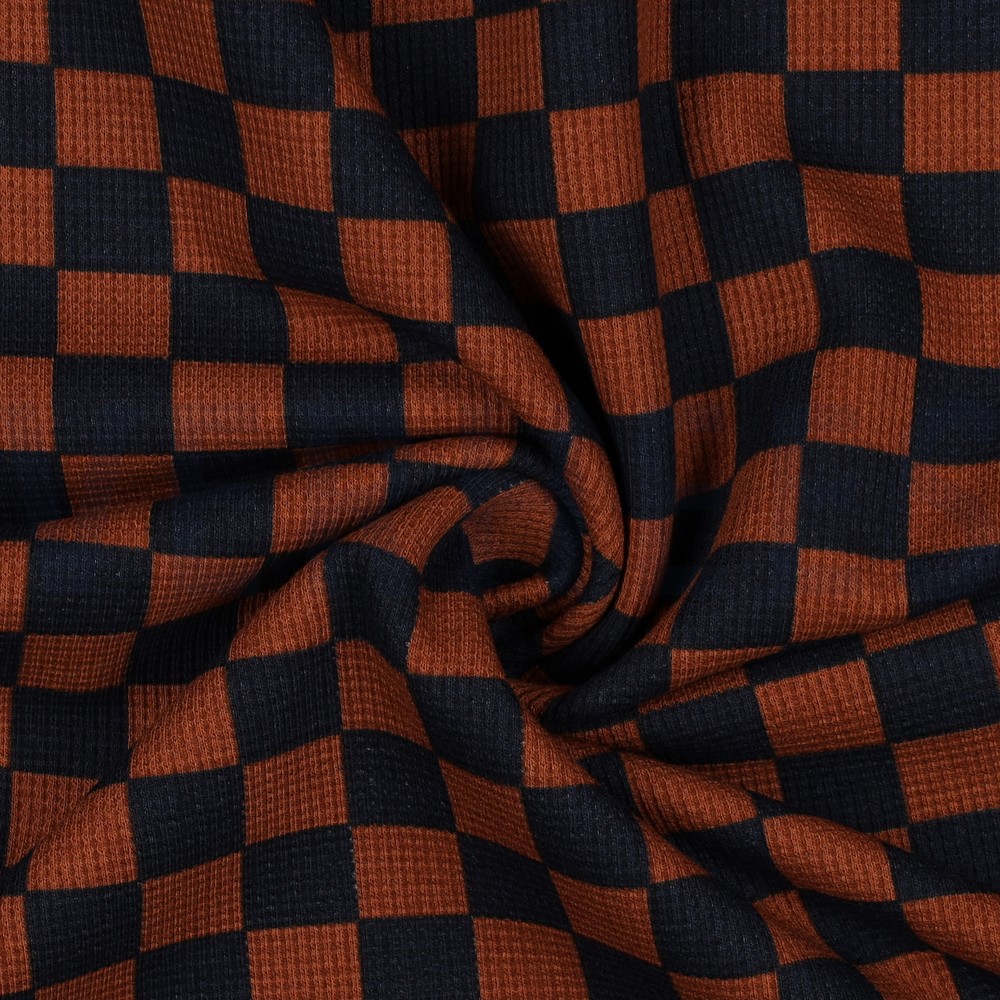 WAFFELJERSEY CHECK BRAUN #7