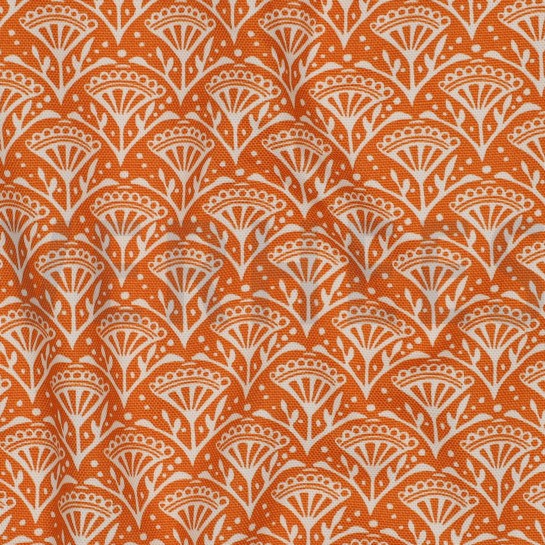 TOILE DÉCORATION FLEURS ORANGE #7
