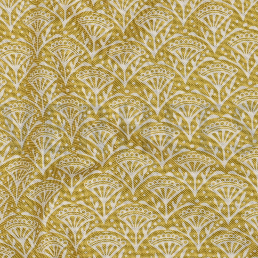 TOILE DÉCORATION FLEURS CITRON VERT #7