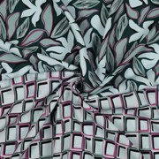 VISKOSE RADIANCE ABSTRAKT DUNKELGRÜN/MINT (thumbnail) #2