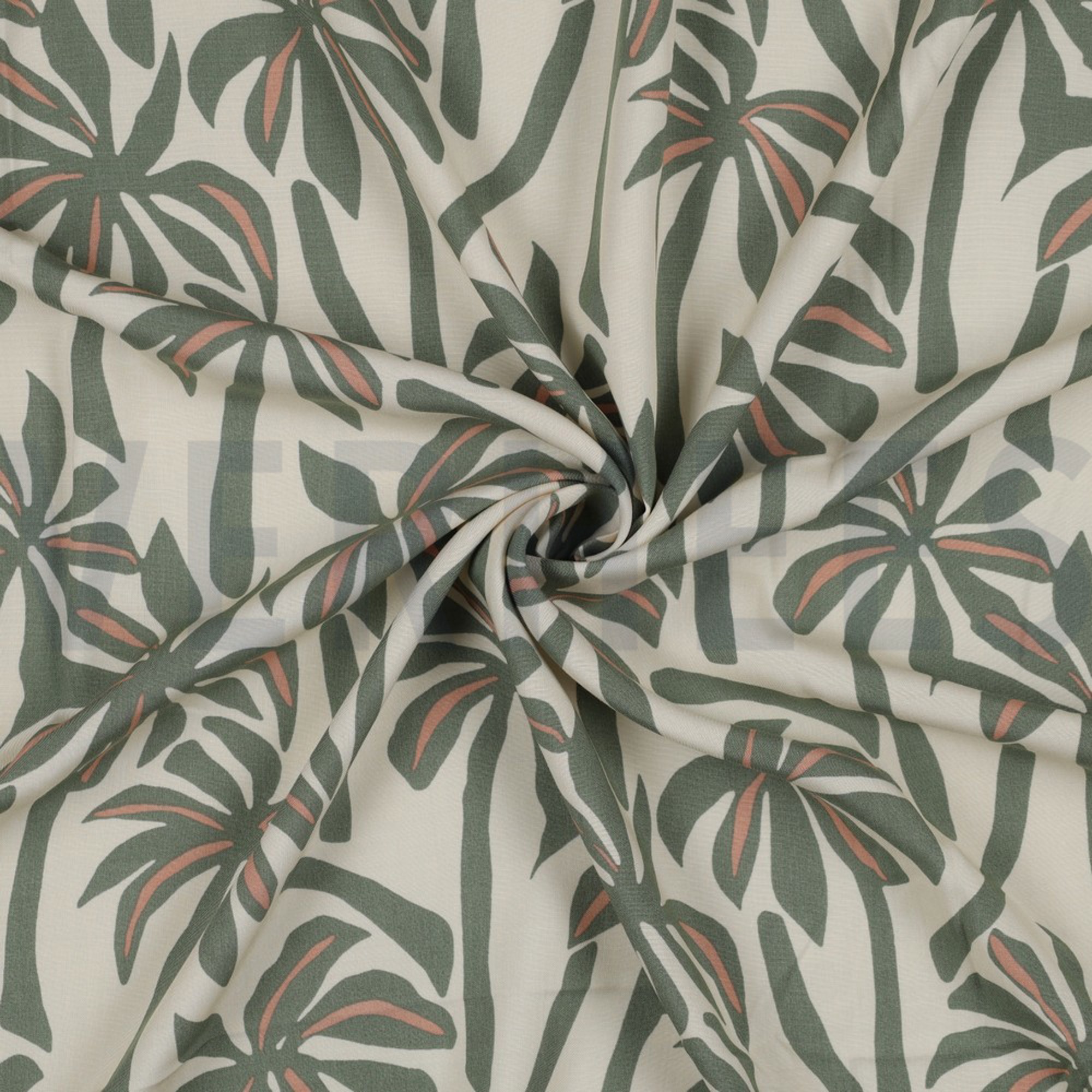 VISCOSE RADIANCE PALMTREES ECRU (high resolution) #2