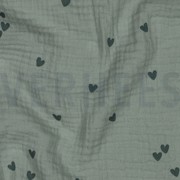 DOUBLE GAUZE SMALL HEARTS NILE (thumbnail) #2