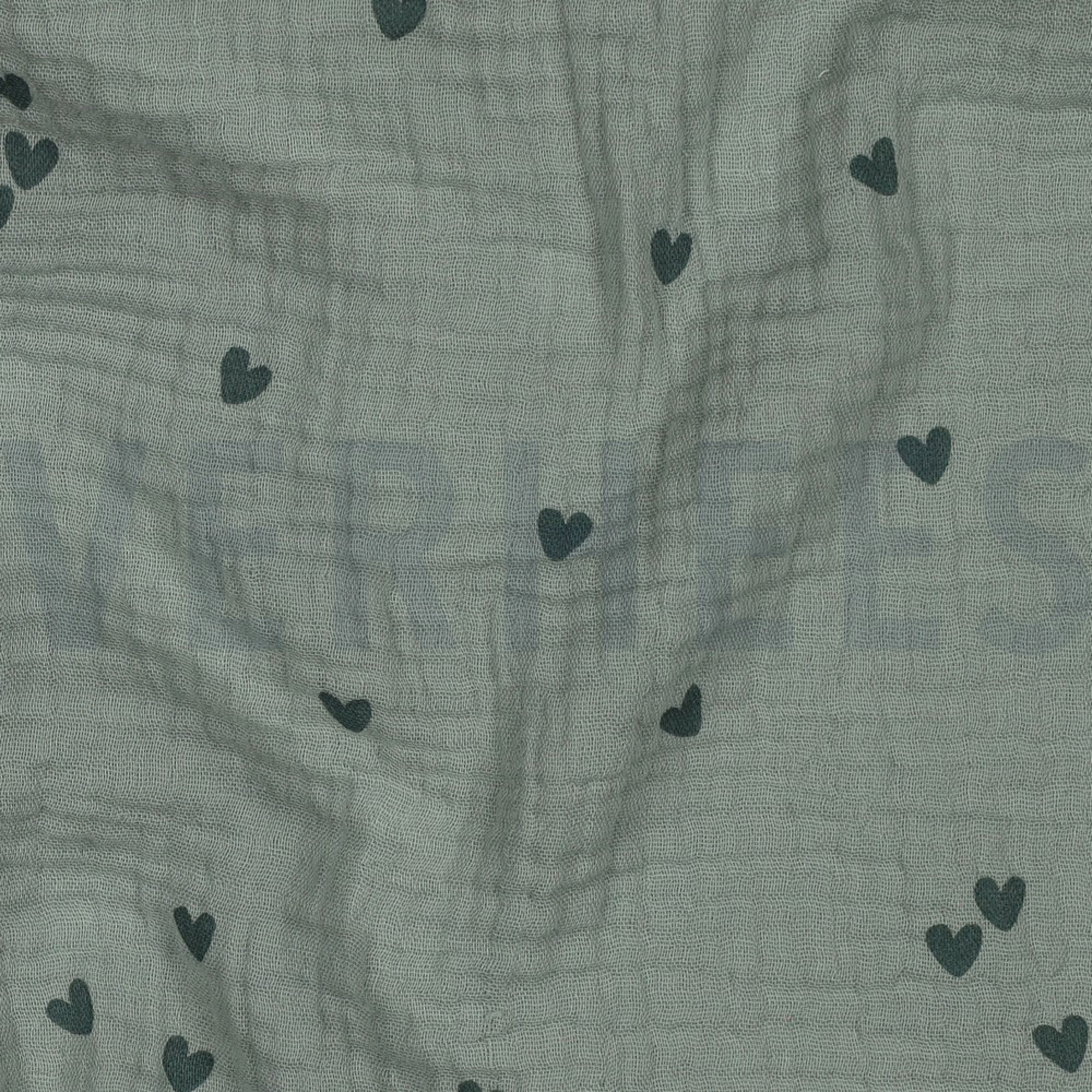 DOUBLE GAUZE SMALL HEARTS NILE (high resolution) #2