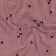 DOUBLE GAUZE SMALL HEARTS LIGHT LILAC (thumbnail) #2