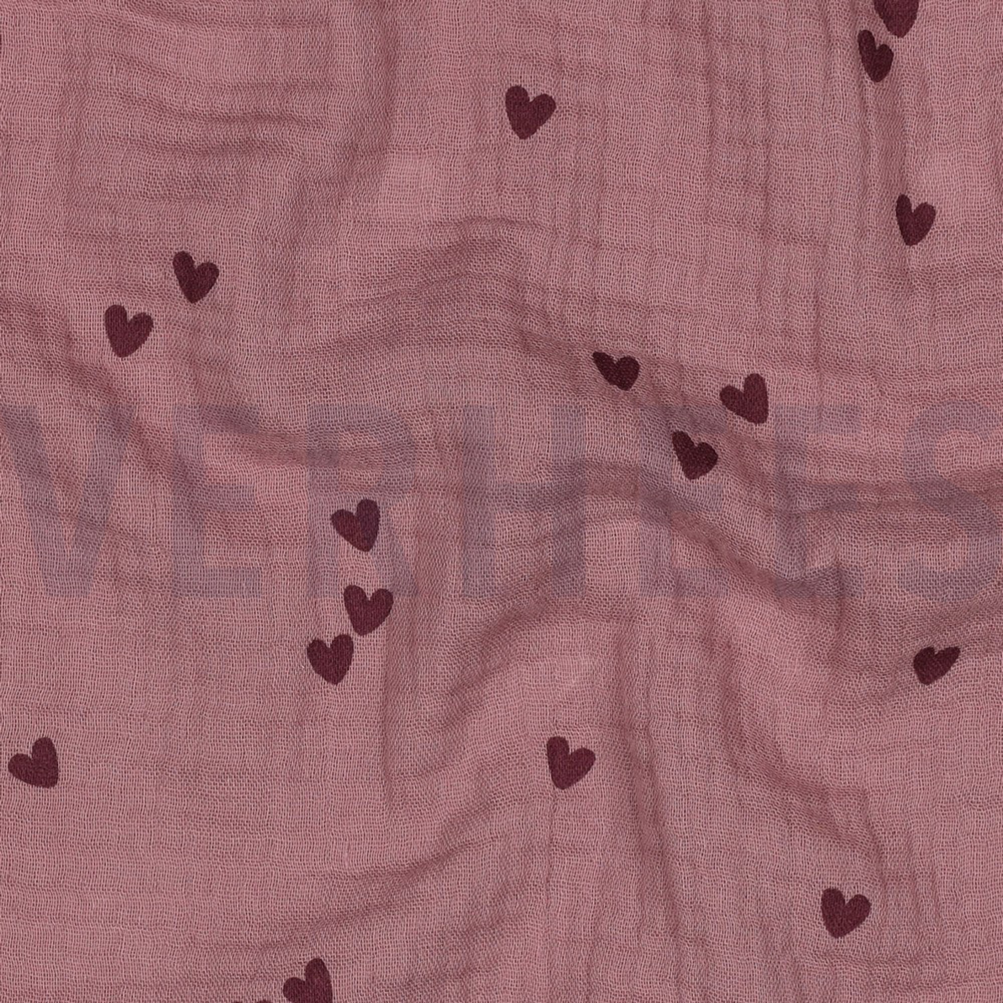 DOUBLE GAUZE SMALL HEARTS LIGHT LILAC (high resolution) #2