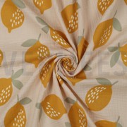DOUBLE GAUZE LEMONS SAND (thumbnail) #2
