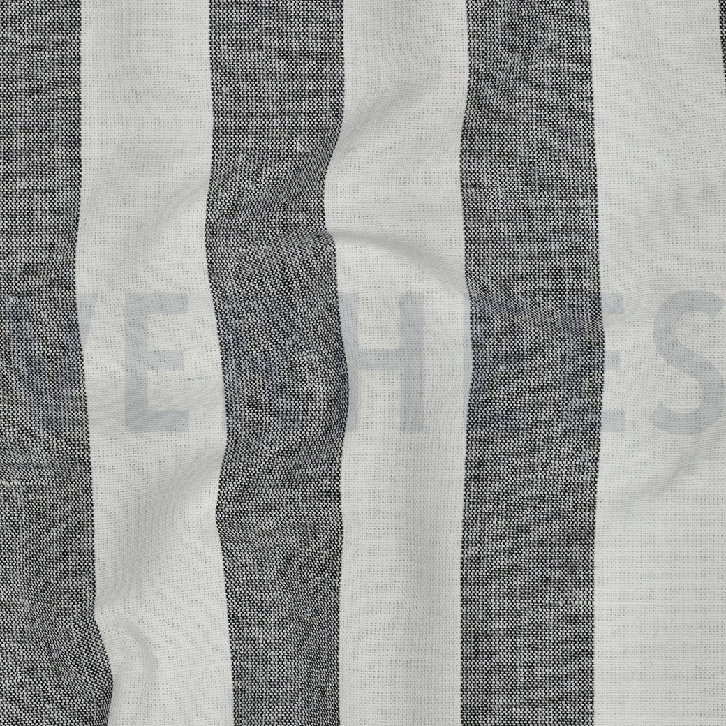 COTON TEIL FIL RAYURES & CARREAUX NOIR #7
