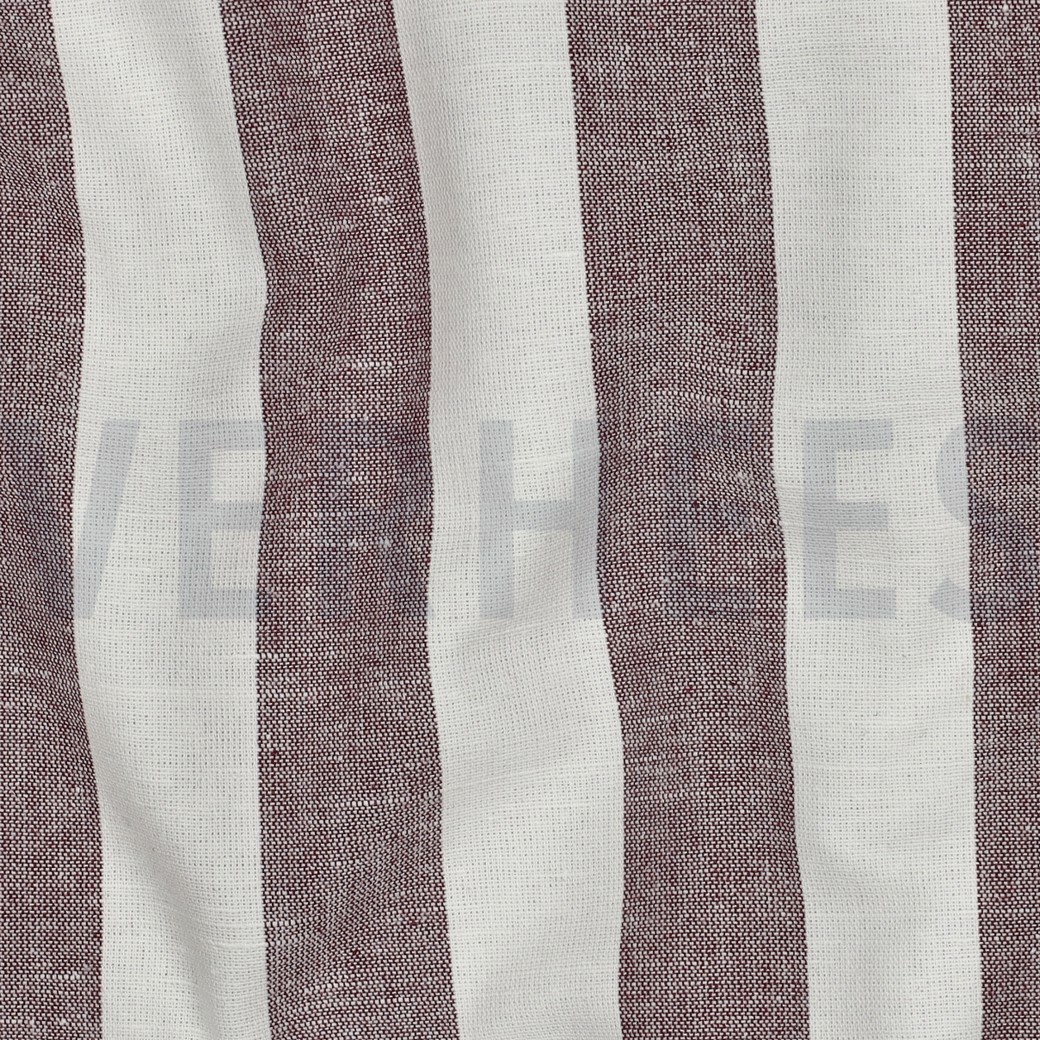 COTON TEIL FIL RAYURES & CARREAUX AUBERGINE #7