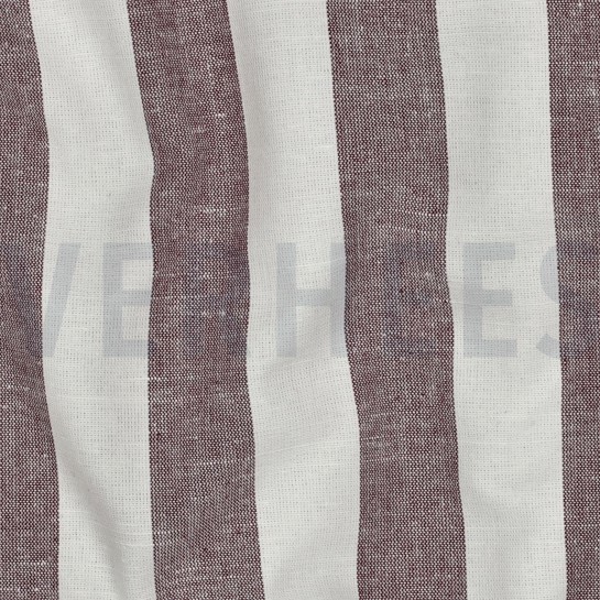COTTON YARN DYED STRIPES & CHECKS AUBERGINE #7