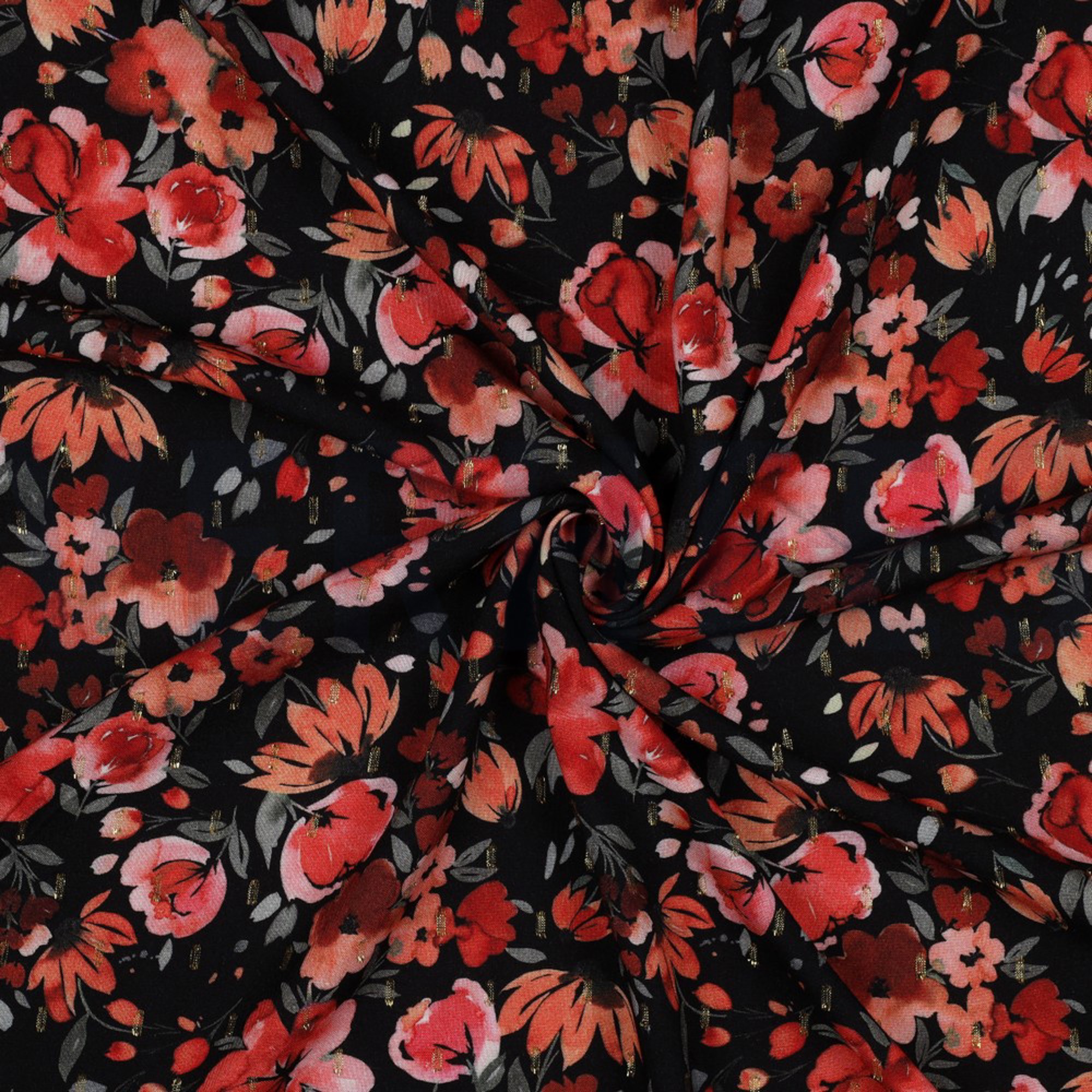 VISCOSE LUREX DIGITAAL BLOEMEN ZWART (high resolution) #2