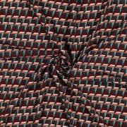 VISCOSE POPLIN STRETCH GEOMETRIC BURGUNDY (thumbnail) #2