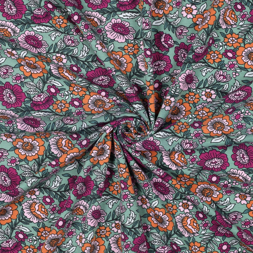 JERSEY BLUMEN GRÜN #7