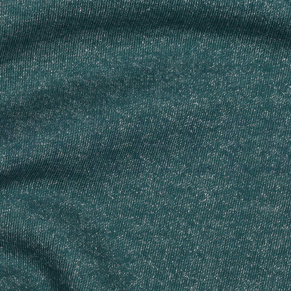 SWEAT LUREX DONKER CYAN #7