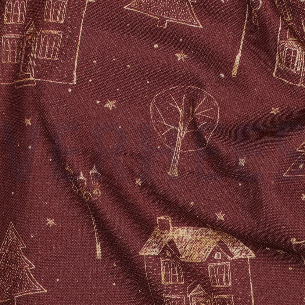 CANVAS DIGITAL CHRISTMAS HOME BURGUNDY #7