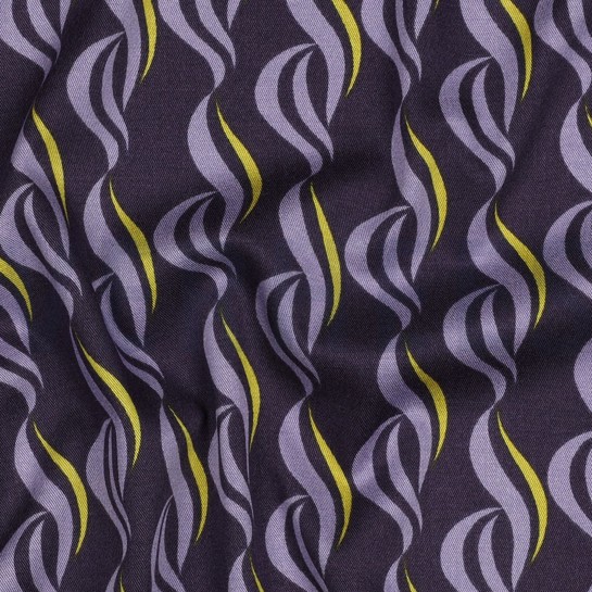 VISCOSE ROSELLA STRETCH ABSTRACT DONKERPAARS #7