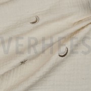 DOUBLE GAUZE EMBROIDERY STARS NATURAL (thumbnail) #2