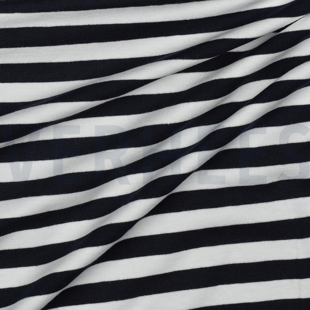 JERSEY YARN DYED STRIPES NAVY #7