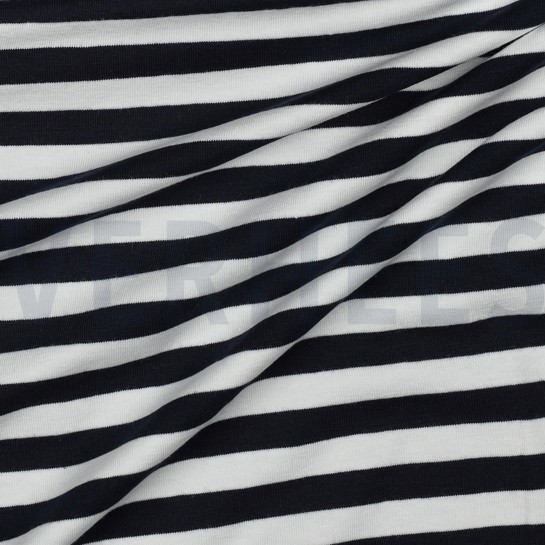 JERSEY GARNGEFÄRBT STREIFEN MARINEBLAU #7