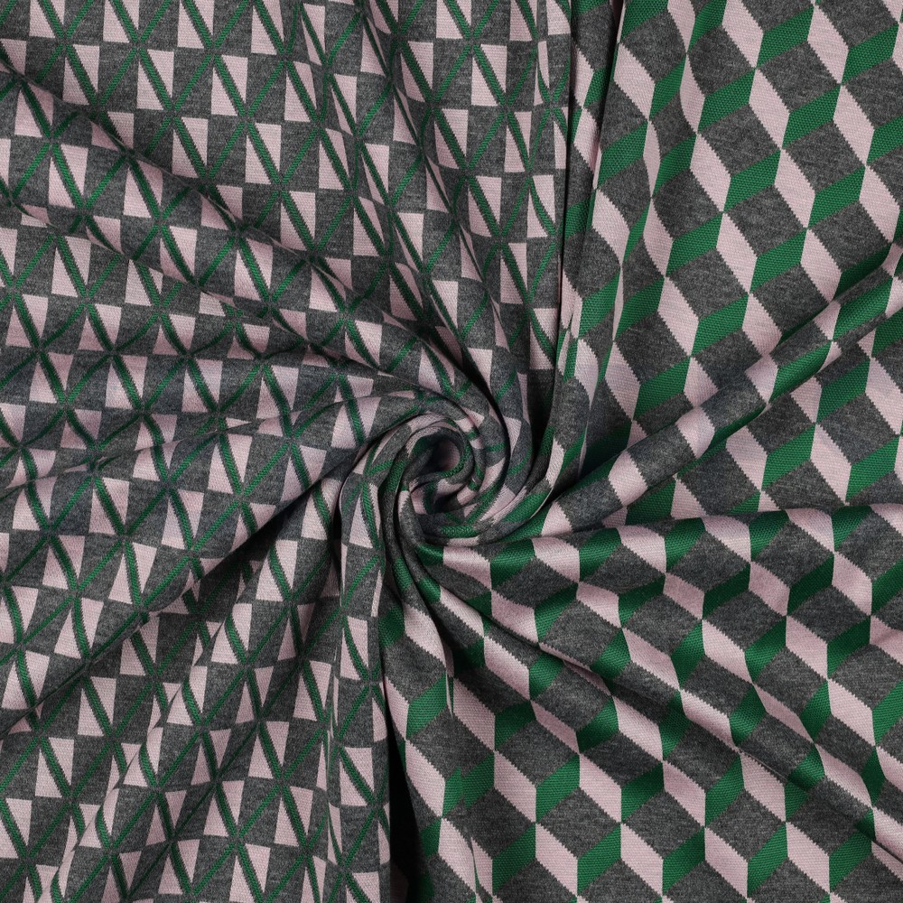 KNITTED JACQUARD GRAPHIC GREEN #7