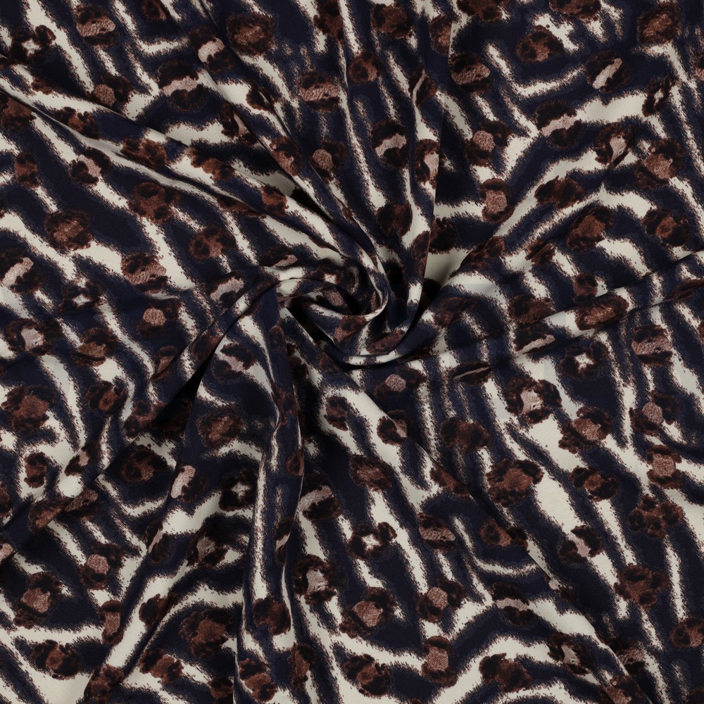 MAGNOLIA STRETCH ANIMAL SKIN NAVY #7