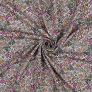 VISCOSE RADIANCE DIGITAAL BLOEMEN GROEN/PAARS (thumbnail) #2