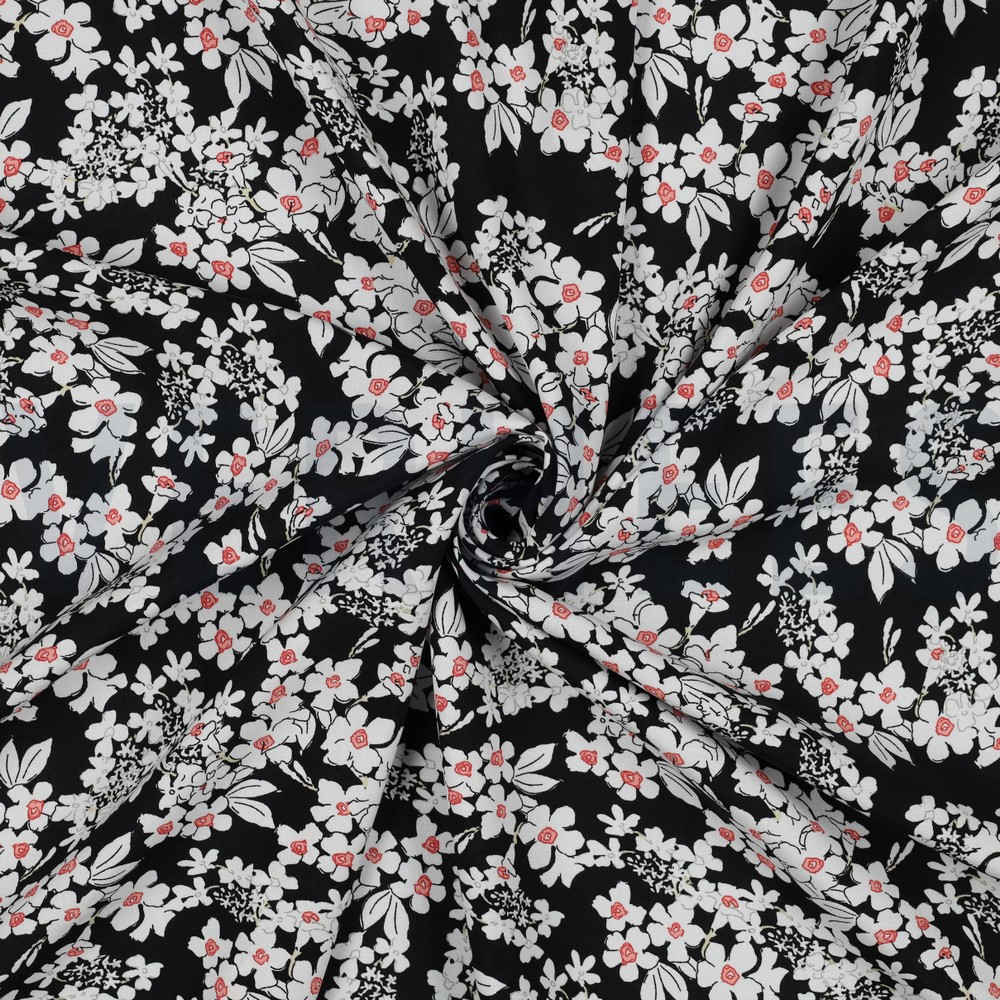 VISCOSE RADIANCE FLEURS NOIR #7