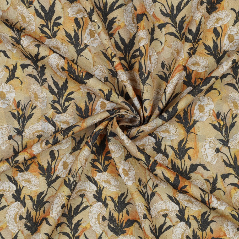 VISCOSE LUREX DIGITAL FLOWERS OCHRE #7