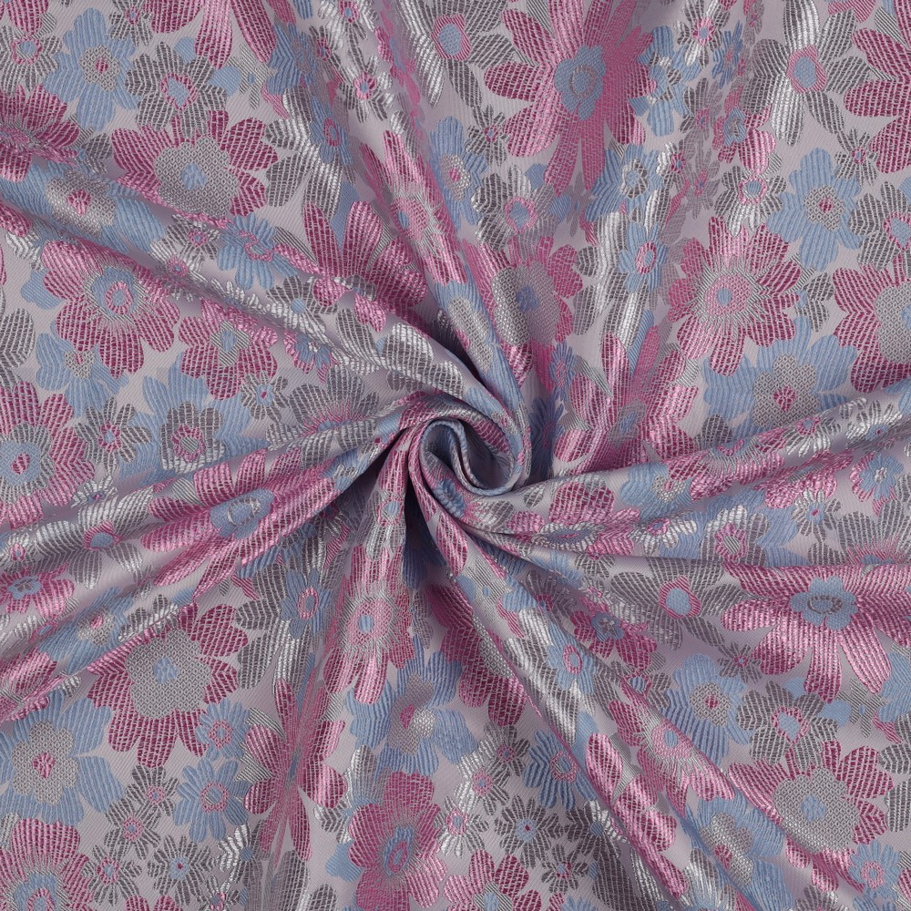 JACQUARD BLOEMEN LICHT LILA #7