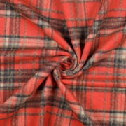 GEBORSTELDE MANTELSTOF RUITEN ORANJE (thumbnail) #2