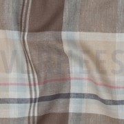 LEINEN VISKOSE GARNGEFÄRBTE KAROS TAUPE (thumbnail) #2
