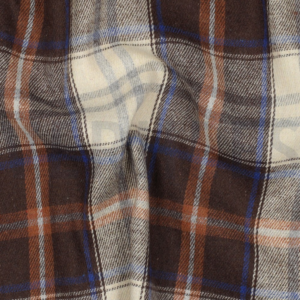 BRUSHED YARN DYED CHECKS BROWN #7