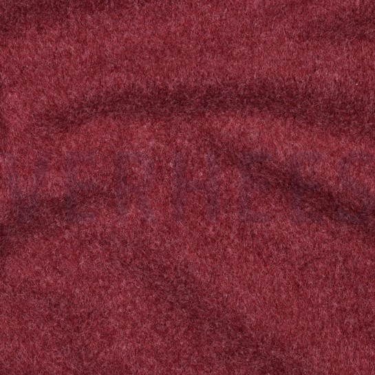 BAUMWOLLE FLEECE GOTS BURGUNDERROT MELIERT #7