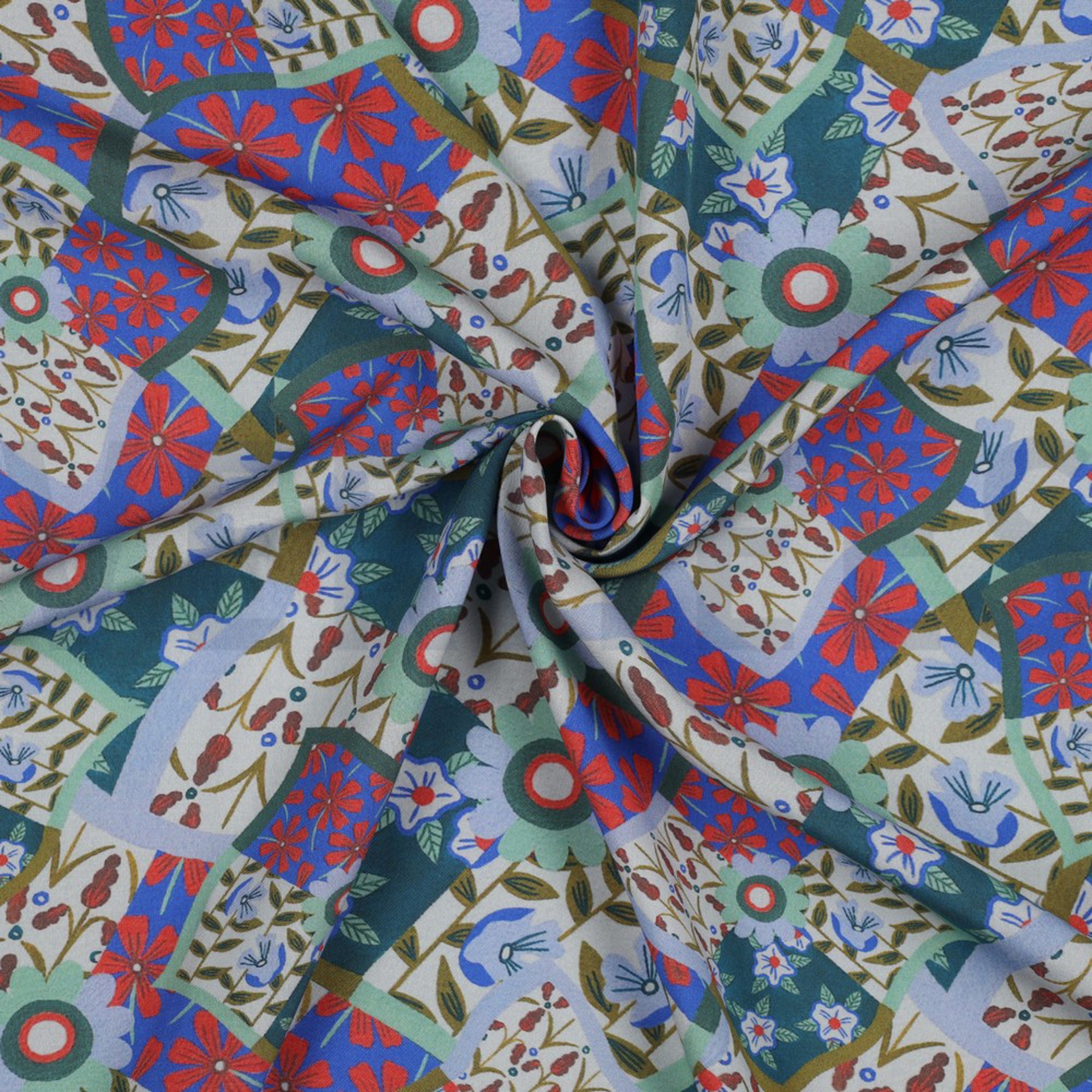 VISCOSE RADIANCE DIGITAAL BLOEMEN BLAUW (high resolution) #2