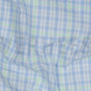 COTTON SEERSUCKER NEON CHECKS LIGHT BLUE (thumbnail) #2