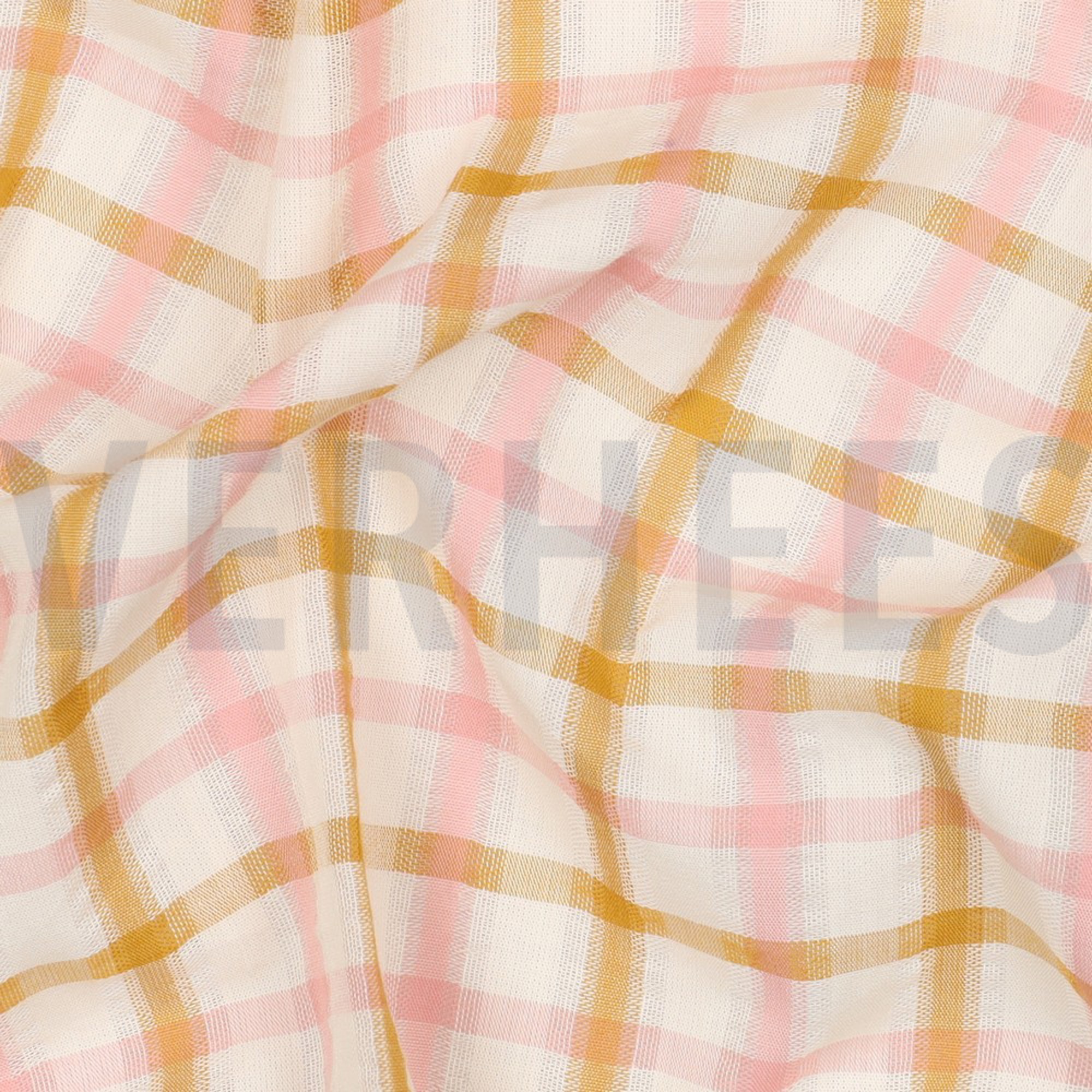 COTTON SEERSUCKER YARN DYED CHECKS ECRU (high resolution) #2