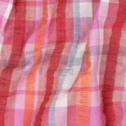 COTON SEERSUCKER TEINT FIL CARREAUX ROSE (thumbnail) #2