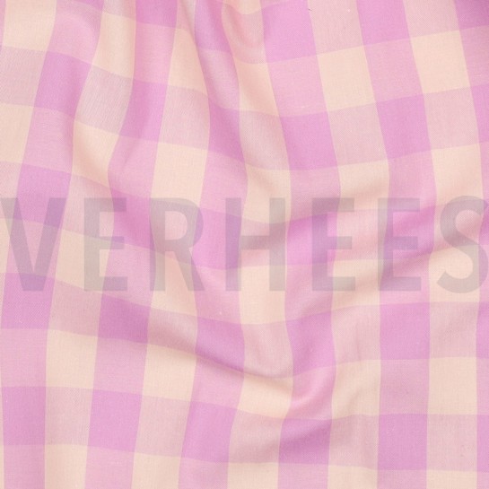 BAUMWOLLE GARNGEFÄRBT KAROS ORANGE #7