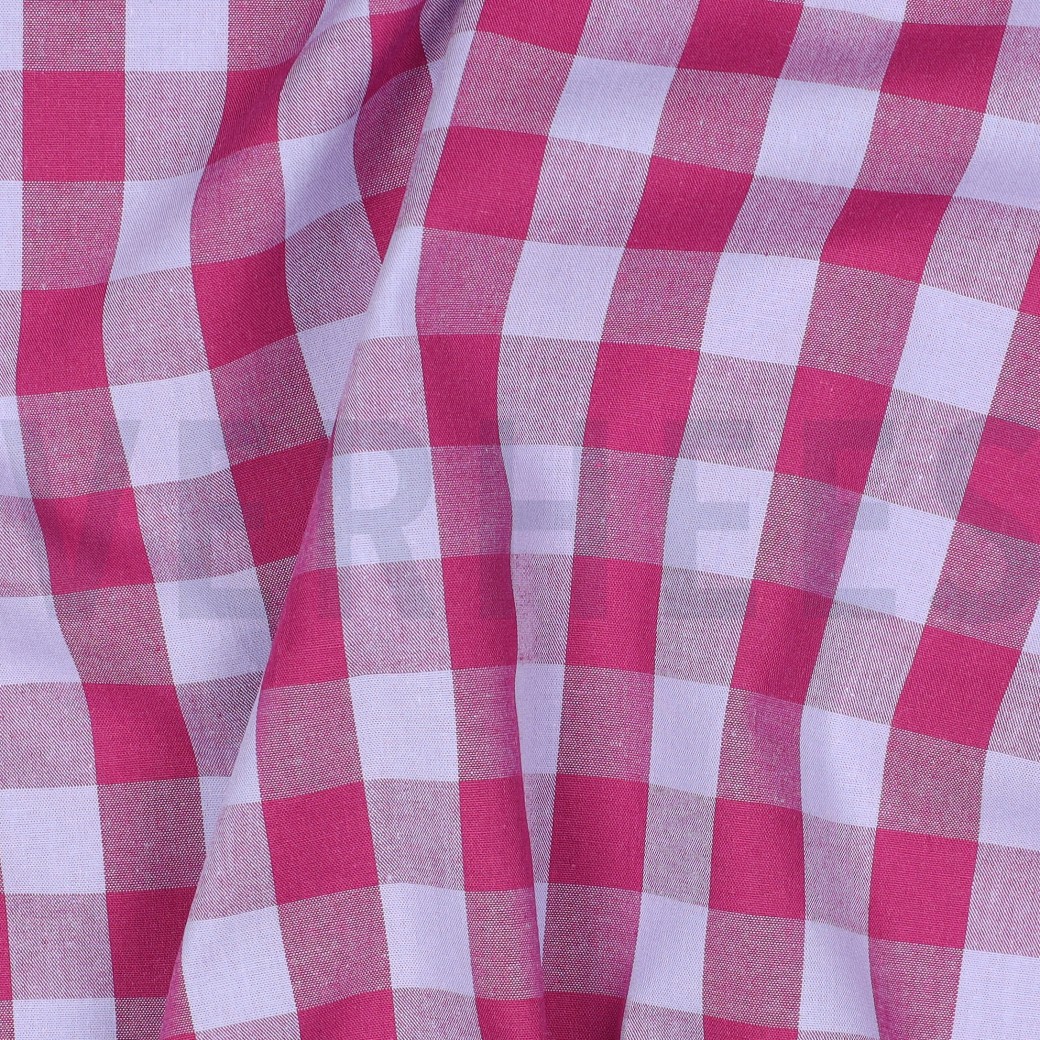 COTTON YARN DYED CHECKS FUCHSIA #7