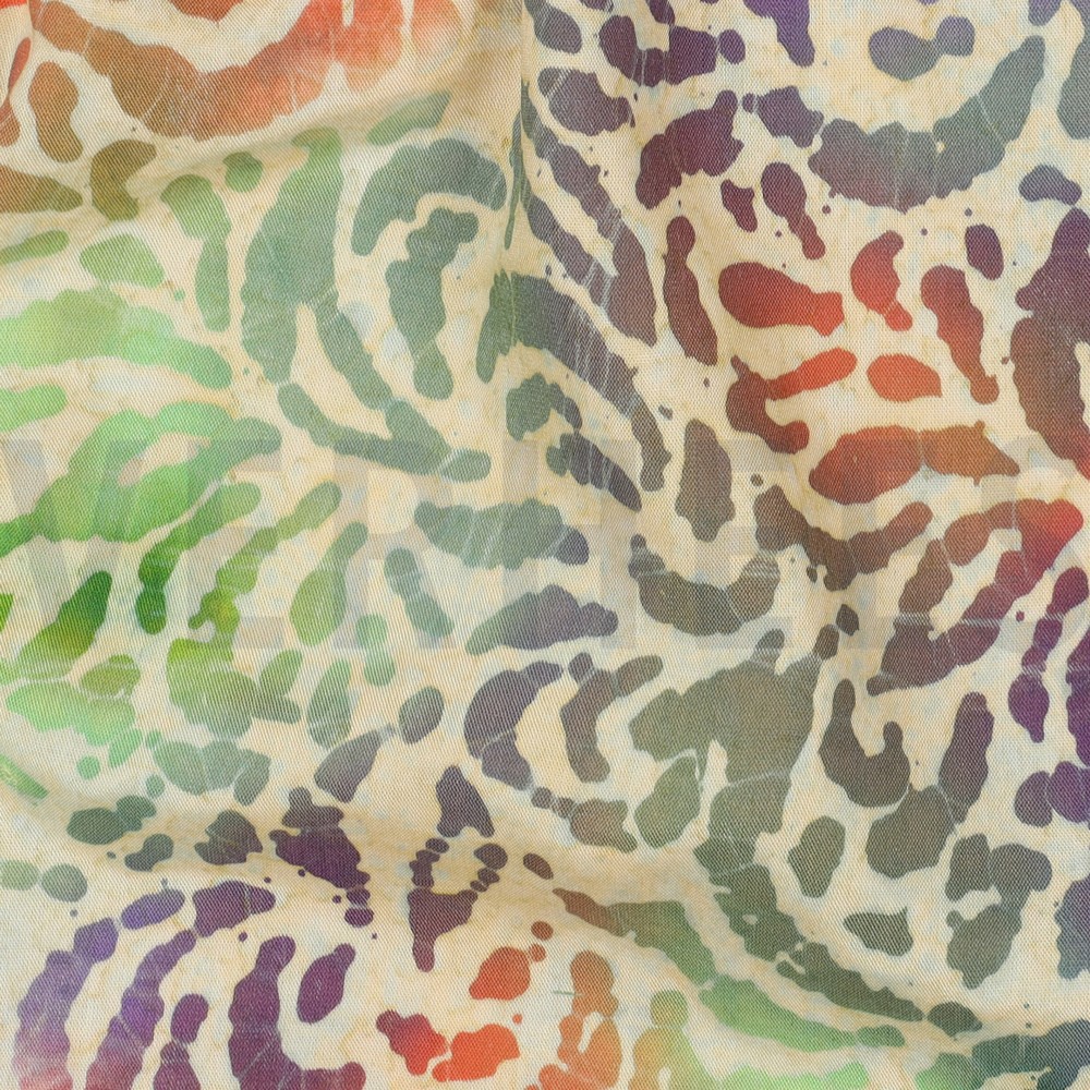HANDGEMAAKTE BATIK VISCOSE KORAAL #7