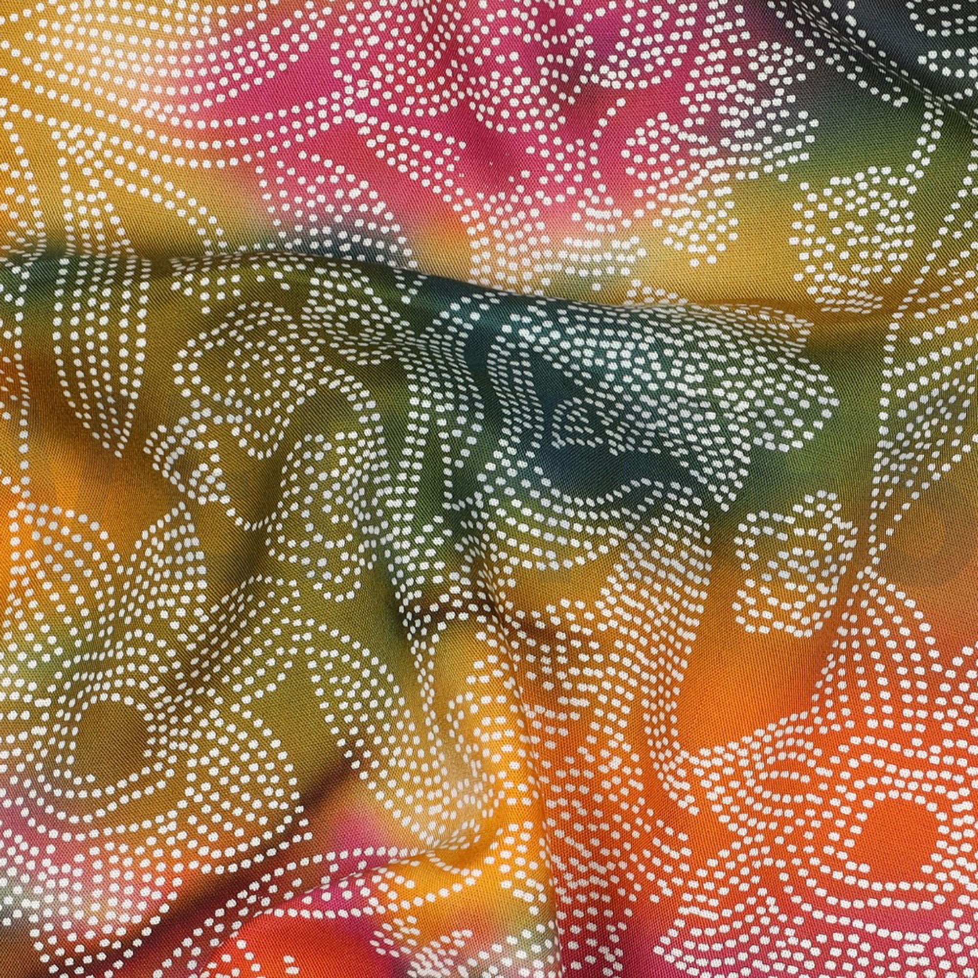 VISCOSE BATIK FAIT MAIN ÉMERAUDE FONCÉ (high resolution) #2