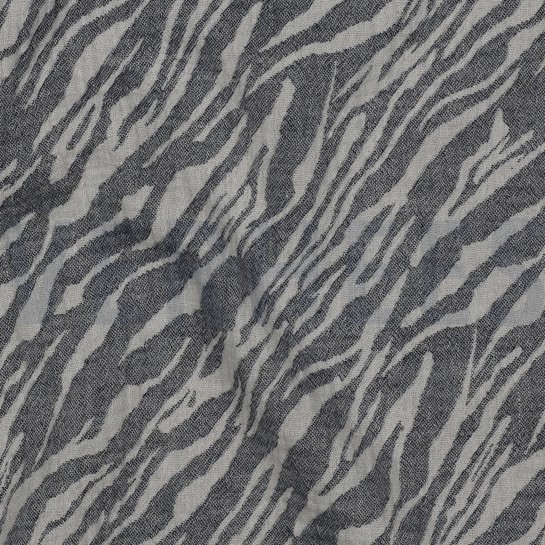 DOUBLE GAUZE JACQUARD DIERENHUID MARINEBLAUW #7