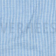 DOUBLE GAUZE YARN DYED STRIPES LIGHT BLUE (thumbnail) #2