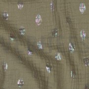 DOUBLE GAUZE FOIL SPOTS MOSS GREEN (thumbnail) #2