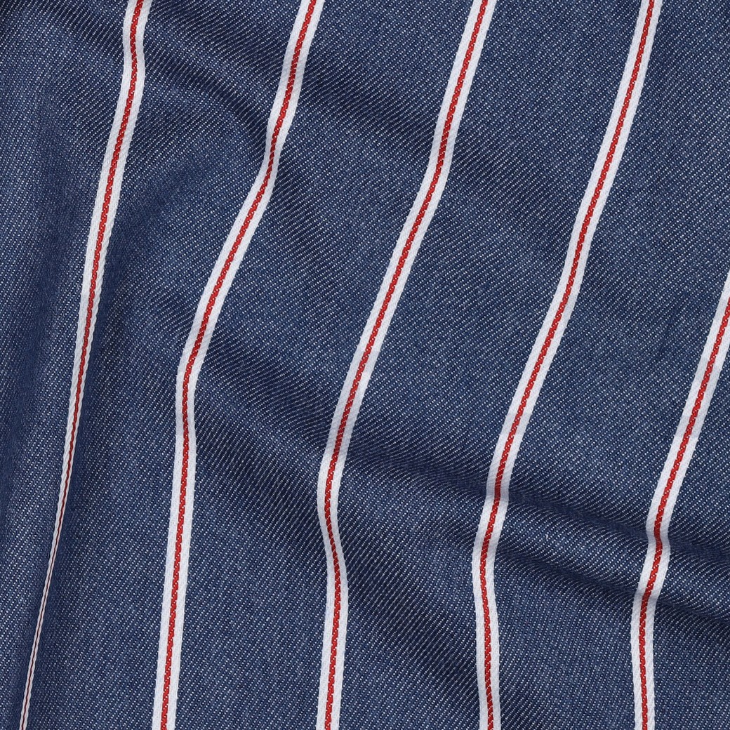 DENIM STREPEN BLAUW #7