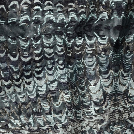 JACQUARD ABSTRACT LUREX PINE GREEN #7